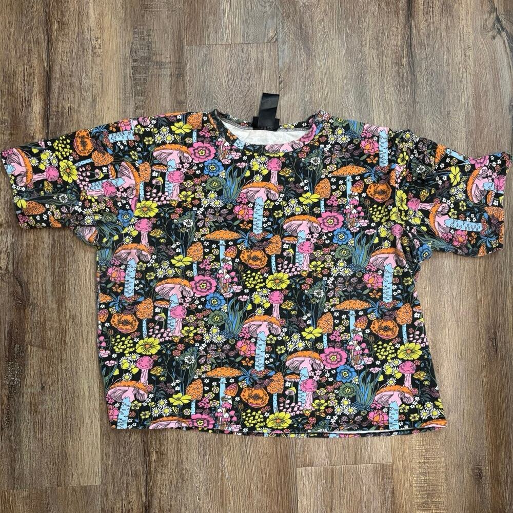 Nooworks Magical Mushroom shirt top limited print novelty psychedelic 3X OOP